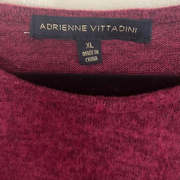 XL Sweater w/ Button Accents & 3/4 Puff/Ribbed Sleeves, Adrienne Vittadini - Picture 5 of 5
